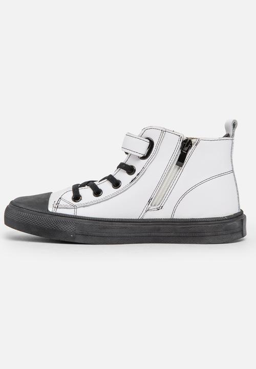 Pop Candy - Boys Hi Top Sneaker White