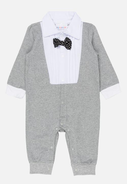 Pop Candy - Printed Romper Grey