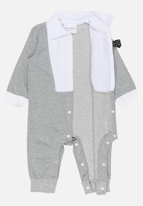 Pop Candy - Printed Romper Grey