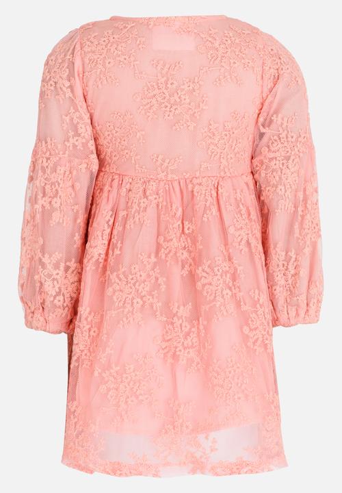 Pop Candy - Bell Sleeve Dress Pale Pink
