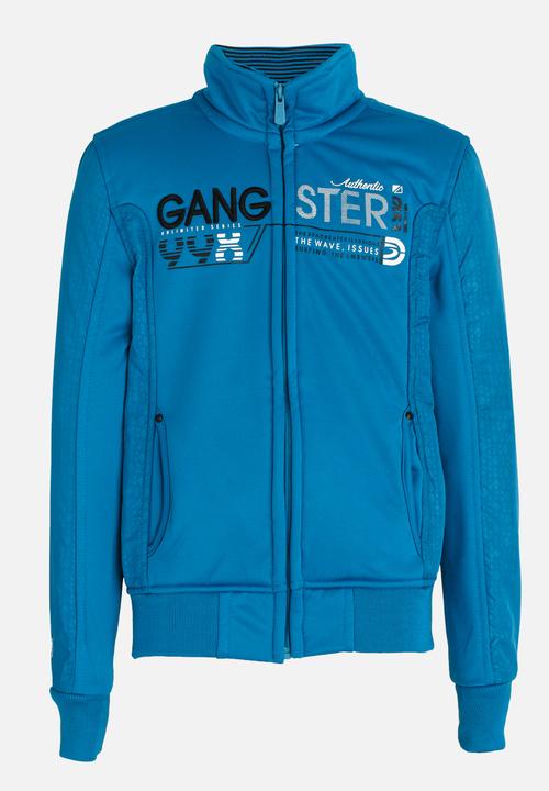 Pop Candy - Gangster printed jacket - blue
