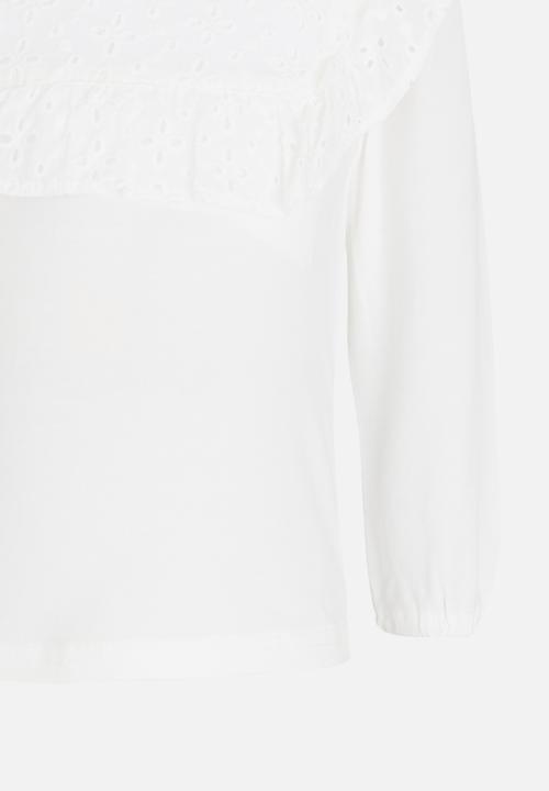 Pop Candy - Long Sleeve Blouse White