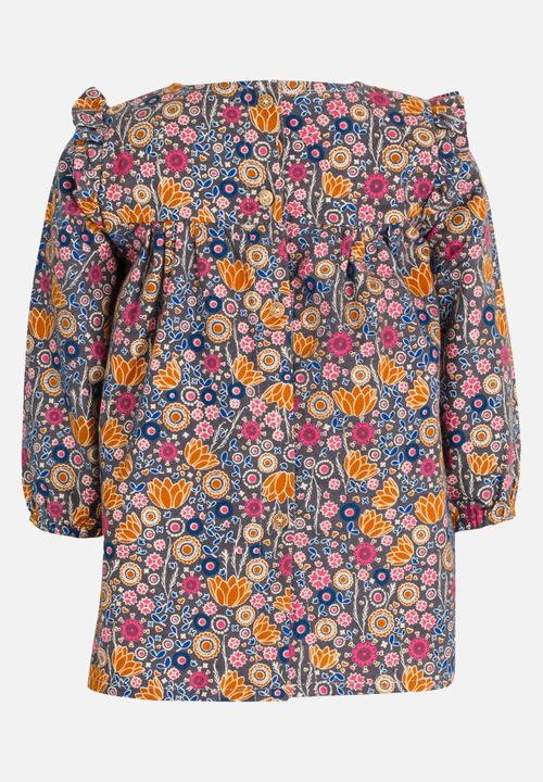 Pop Candy - Long Sleeve Printed Dress Multi-colour