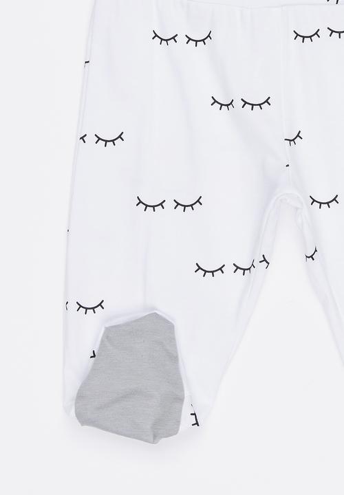 Pop Candy - Printed Pull On Pant White