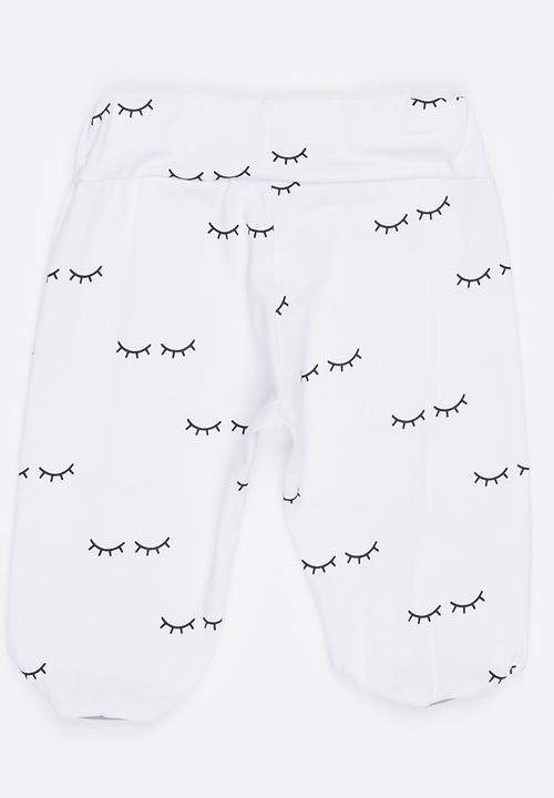 Pop Candy - Printed Pull On Pant White
