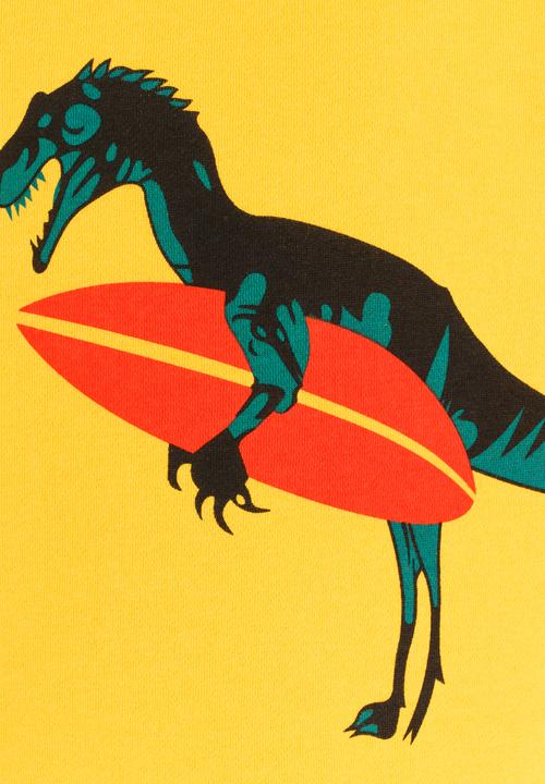 Pop Candy - Printed Dino Sweat Top Yellow