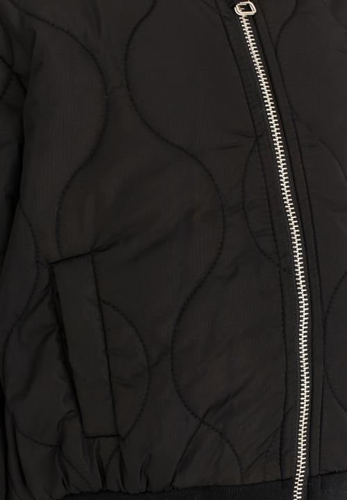 Pop Candy - Girls Quilted Puffer Jacket Black