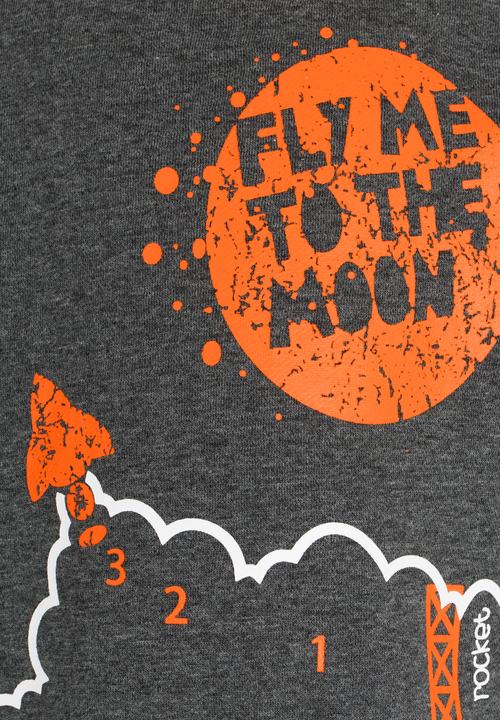 Pop Candy - Printed Sweat Top Mid Grey