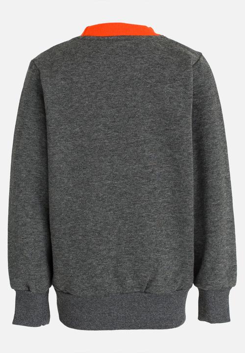 Pop Candy - Printed Sweat Top Mid Grey