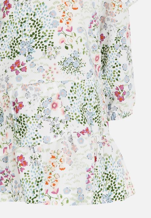 Pop Candy - Long Sleeve Printed Dress Multi-colour