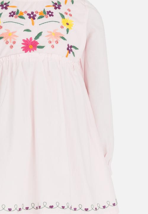 Pop Candy - Long Sleeve Printed Dress Mid Pink