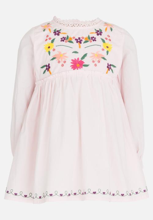 Pop Candy - Long Sleeve Printed Dress Mid Pink