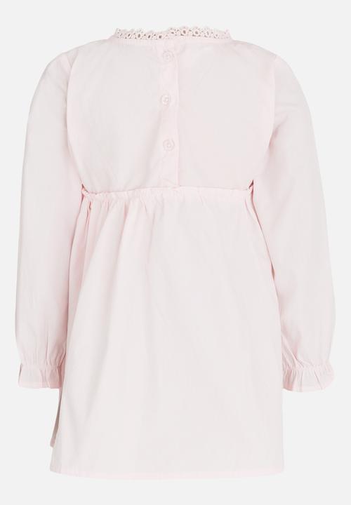 Pop Candy - Long Sleeve Printed Dress Mid Pink