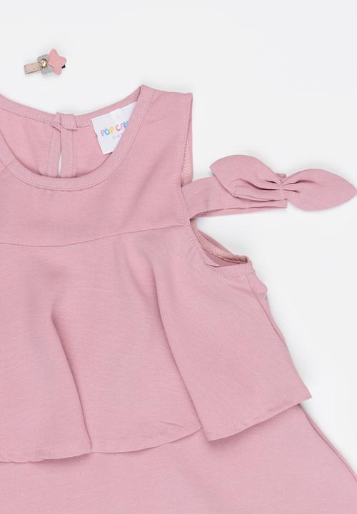 Pop Candy - Blouse With 3/4 Pant Set Mid Pink