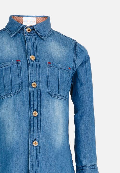 Pop Candy - Denim Shirt Blue