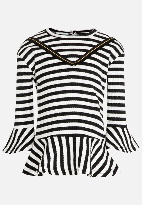 Pop Candy - Stripe Dress Black and White