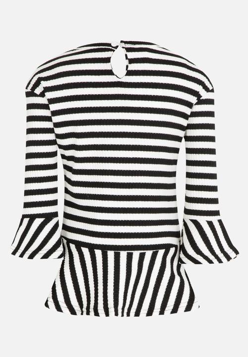 Pop Candy - Stripe Dress Black and White