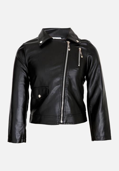 Pop Candy - Girls Biker Jacket Black