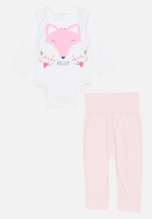 Pop Candy - Printed Bodysuit  Set Mid Pink