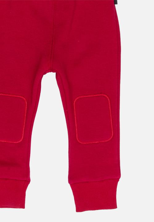 Pop Candy - Velveteen joggers - red