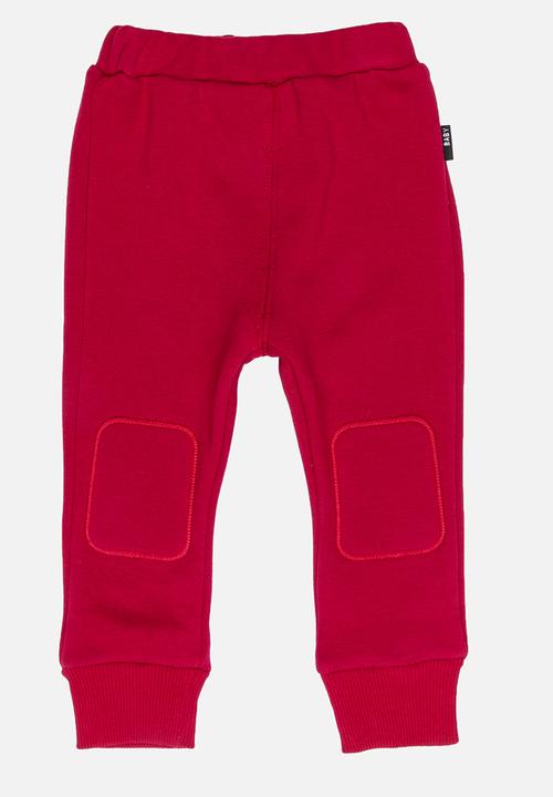 Pop Candy - Velveteen joggers - red