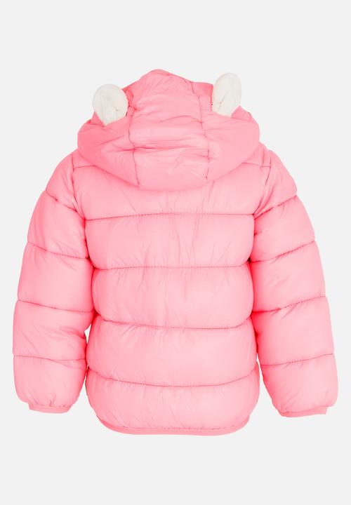 Pop Candy - Girls Puffer Jacket Dark Pink