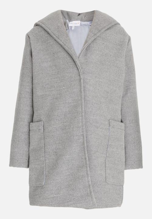 Pop Candy - Girls Hooded Coat Grey