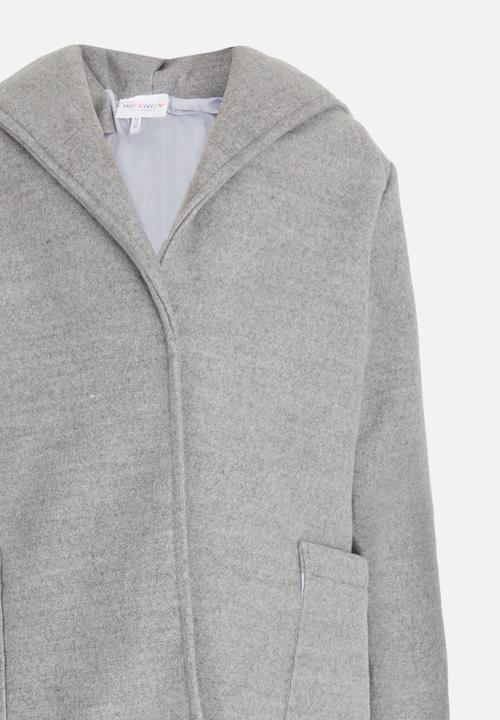 Pop Candy - Girls Hooded Coat Grey