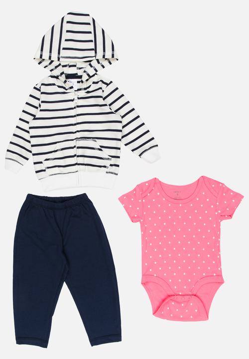 Pop Candy - 3 Piece Hooded  Set Multi-colour