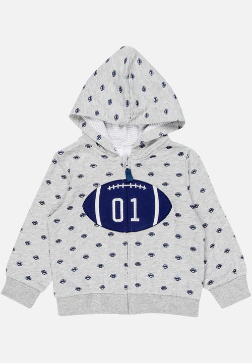 Pop Candy - Football Hoodie Grey