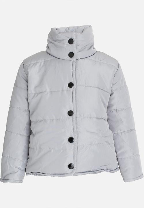 Pop Candy - Girls Puffer Jacket Grey