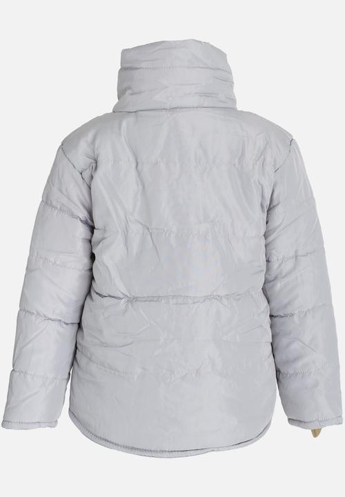 Pop Candy - Girls Puffer Jacket Grey