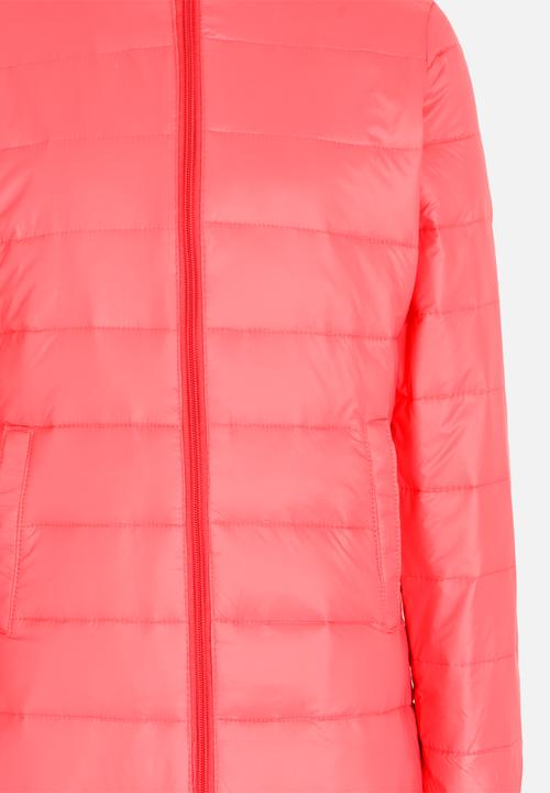 Pop Candy - Girls Longer Length  Puffer Jacket Mid Pink