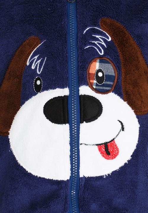 Pop Candy - Printed Hooded Jacket Navy