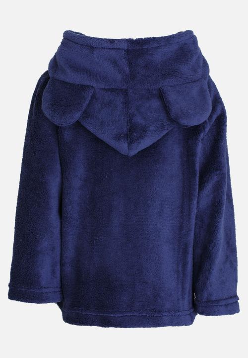 Pop Candy - Printed Hooded Jacket Navy