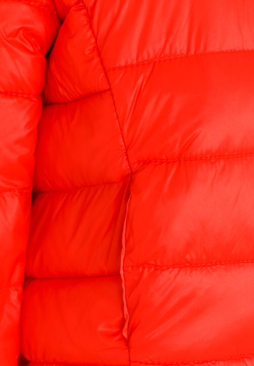 Pop Candy - Puffer Hoodie Jacket Red