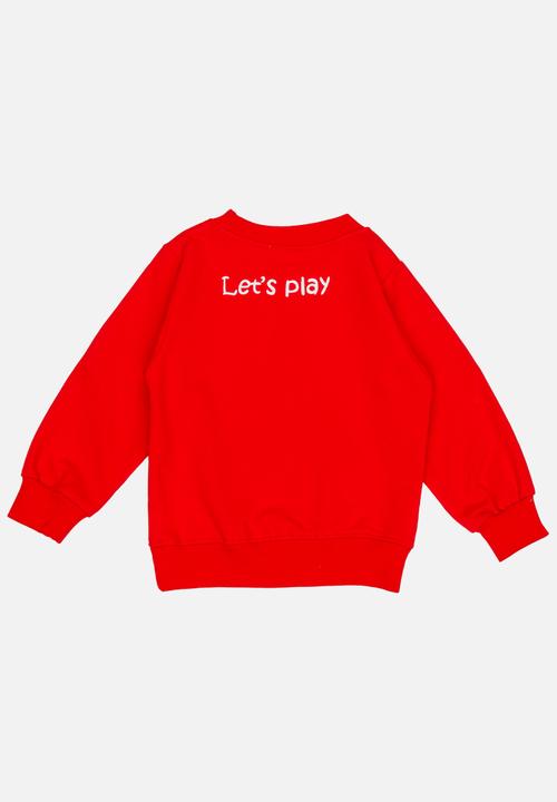 Pop Candy - Boys Long Sleeve Sweat Top Red