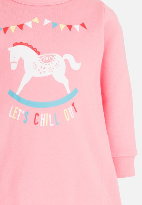 Pop Candy - Girls  Long Sleeve Sweat Top Mid Pink