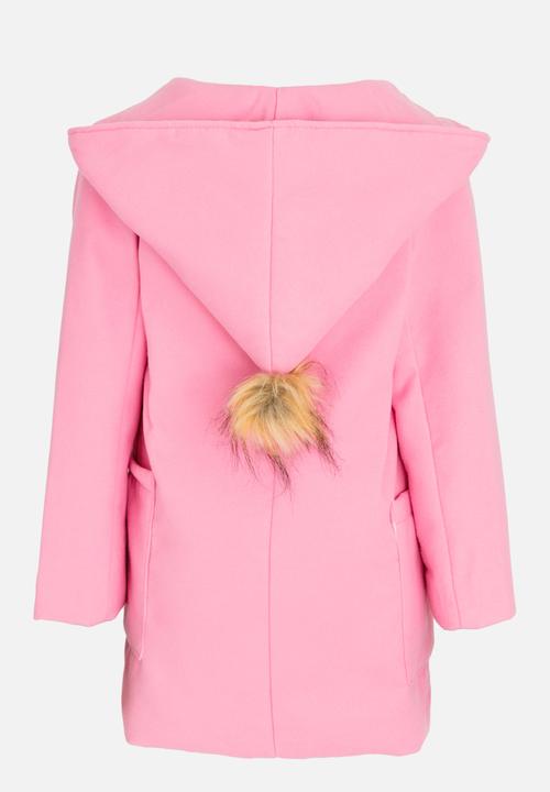 Pop Candy - Girls Hooded Coat Mid Pink