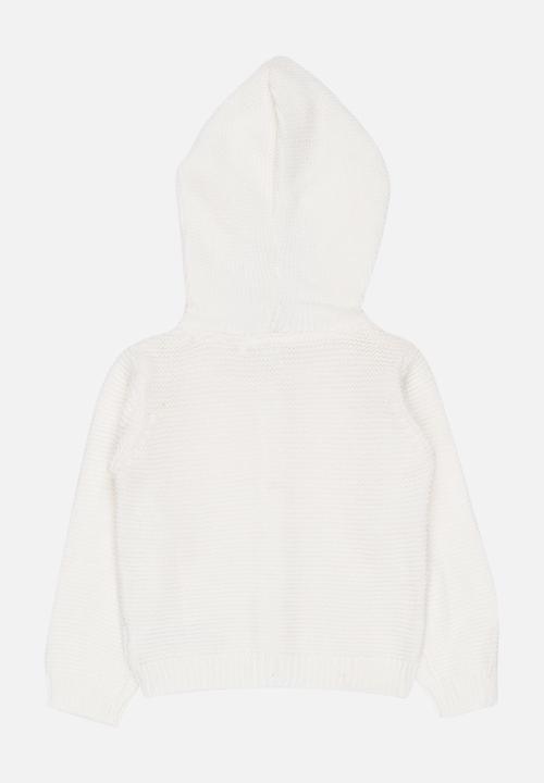Pop Candy - Hooded Cardigan White