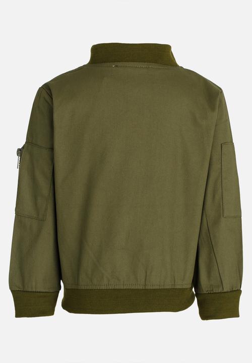 Pop Candy - Printed Jacket Dark Green