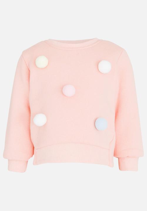 Pop Candy - Girls Long Sleeve Sweat Top Mid Pink