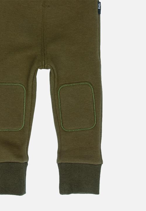 Pop Candy - Velveteen Joggers Khaki Green