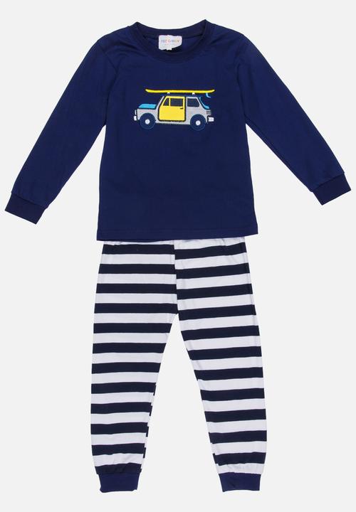 Pop Candy - Car Printed PJ Set - Navy