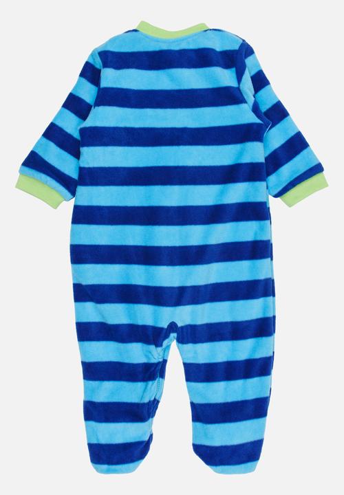 Pop Candy - Stripe dinosaur bodysuit - blue & green