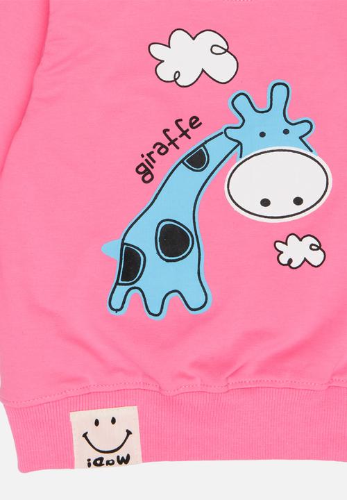 Pop Candy - Girls  Long Sleeve Sweat Top Mid Pink