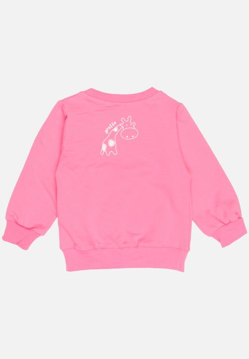 Pop Candy - Girls  Long Sleeve Sweat Top Mid Pink