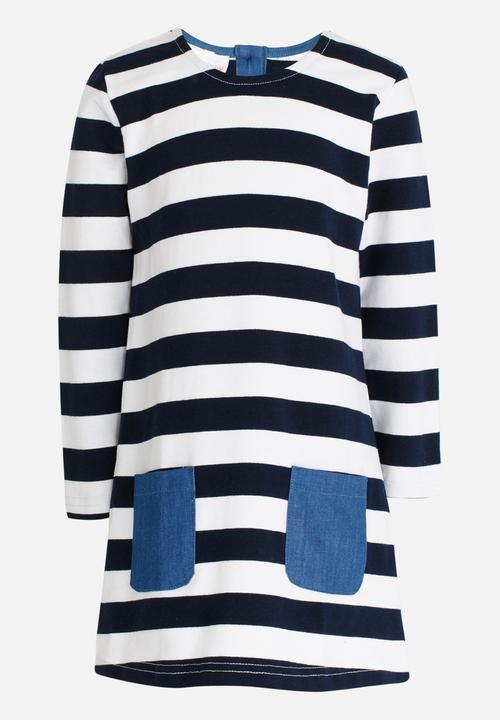 Pop Candy - Stripe Dress Blue