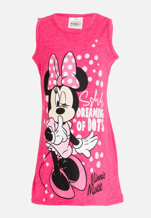 Pop Candy - Minnie Mouse Pj Vest Mid Pink