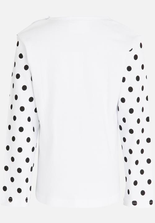 Pop Candy - Long Sleeve Printed Tee White